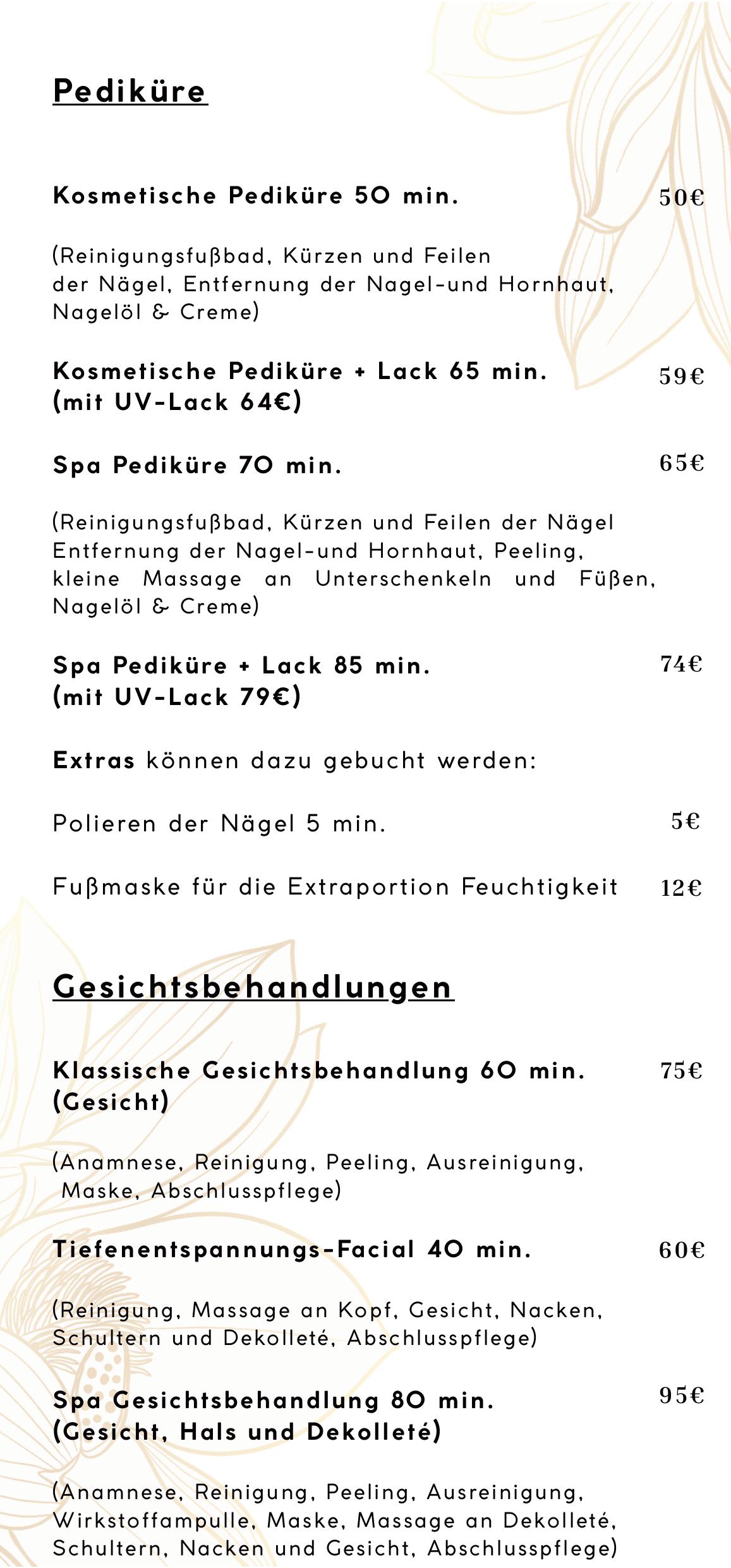 Preisliste Kosmetikstudio Rios Grafing Seite 3